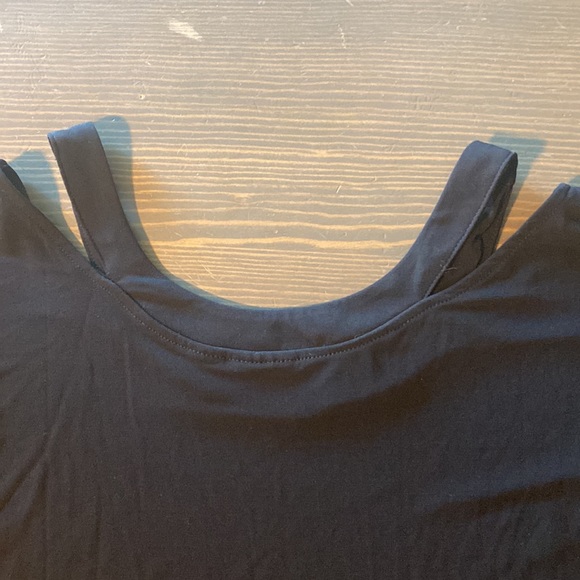 Chico's Chico’s Black Knit Short Sleeve Blouse - Women | Color: Black | Size: XL - Picture 2 of 4